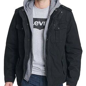 Levi washed cotton military jacket